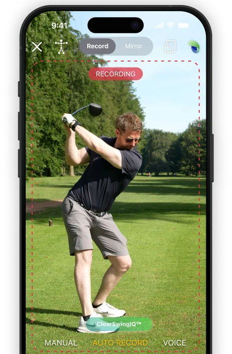 The Handy Golf app recording a swing