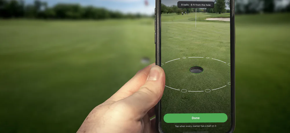 Putting Challenge in the Handy Golf app