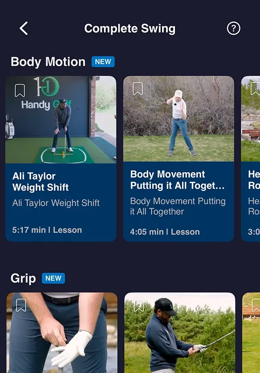 swing analyzer details grab